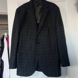 Z Zegna Dark Checkered Blazer